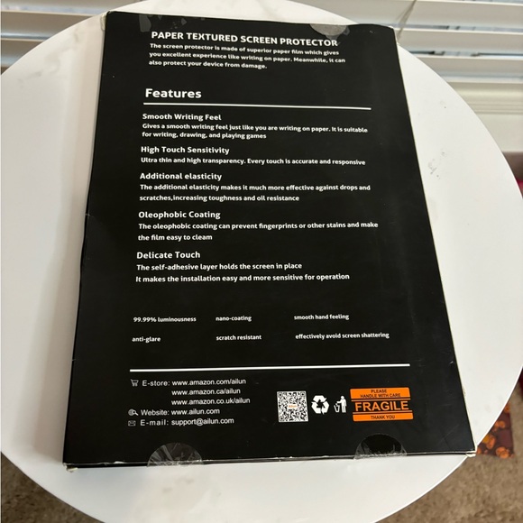 Ailun Paper Textured screen protector for iPad 12.9 inch Display 2 Pack - Picture 2 of 2